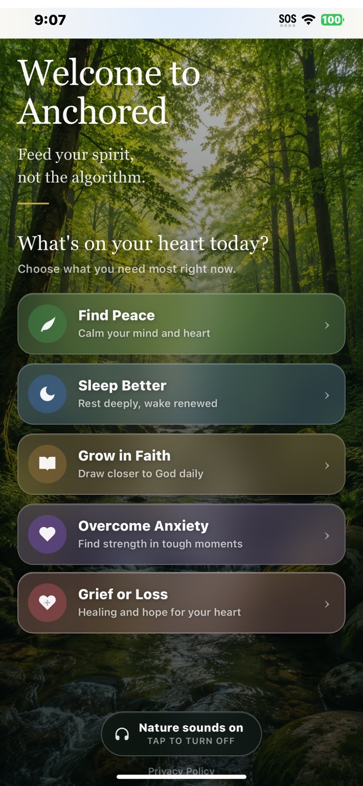 Anchored Scripture-centered reflection screen